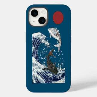 Coque Pour iPhone 14 Japonais KOI art, yinyang