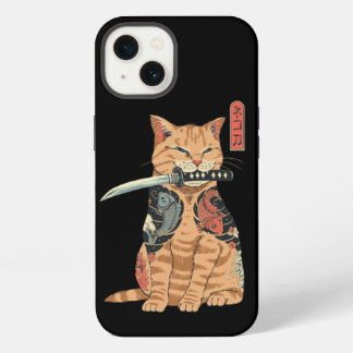 Etui iPhone 13 Japonais Samurai Cat iPhone 13 Coques