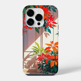Coque Pour iPhone 14 Plus Jardin Botanique Lumineux au Seuil de la Porte