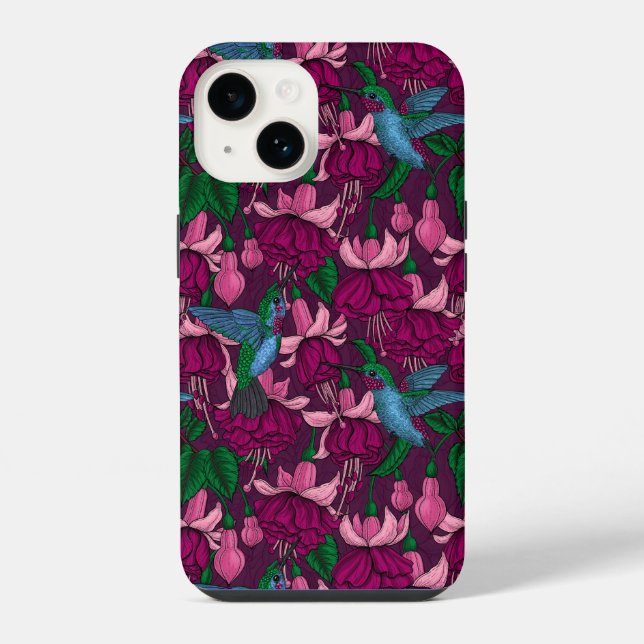 Coque iPhone Jardin de colibris (Verso)
