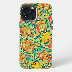 Etui iPhone 13 Pro Max Jardin de fleurs de rose sauvage d'été