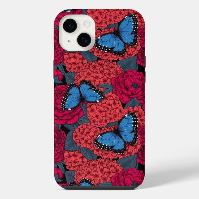 Coque iPhone Jardin de morpho bleu (Verso)