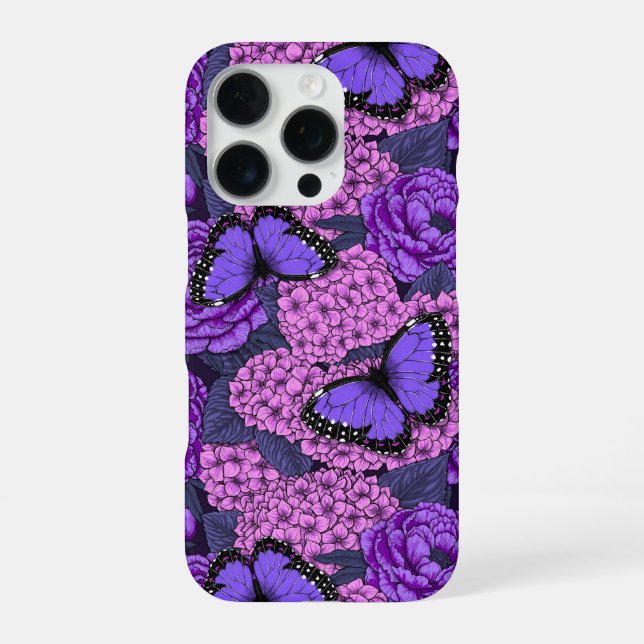 Coque iPhone Jardin de morpho bleu 2 (Verso)
