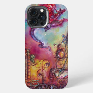 ETUI iPhone 13 PRO MAX JARDIN DES OMBRES PERDUES / DRAGON ROUGE VOLANT