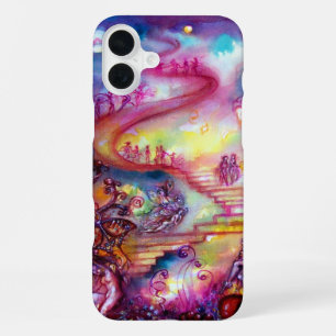 COQUE iPhone 16 PLUS JARDIN DES OMBRES PERDUES, ESCALIER MYSTIQUE