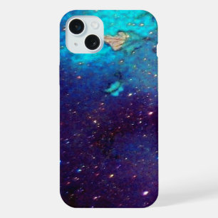 Coque iPhone 15 Plus JARDIN DES OMBRES PERDUES -Turquoise Bleu