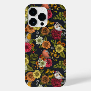 Coque Pour Pour iPhone 14 Pro Max Jardin d'oiseaux et de fleurs 2