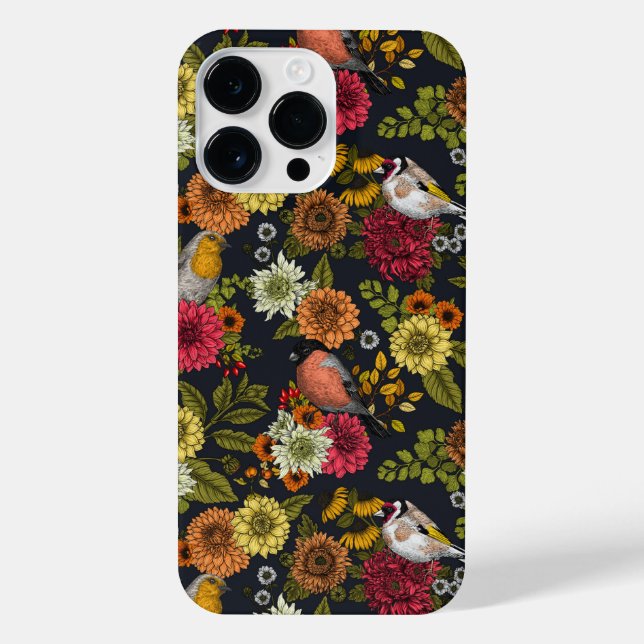 Coque iPhone Jardin d'oiseaux et de fleurs 2 (Verso)