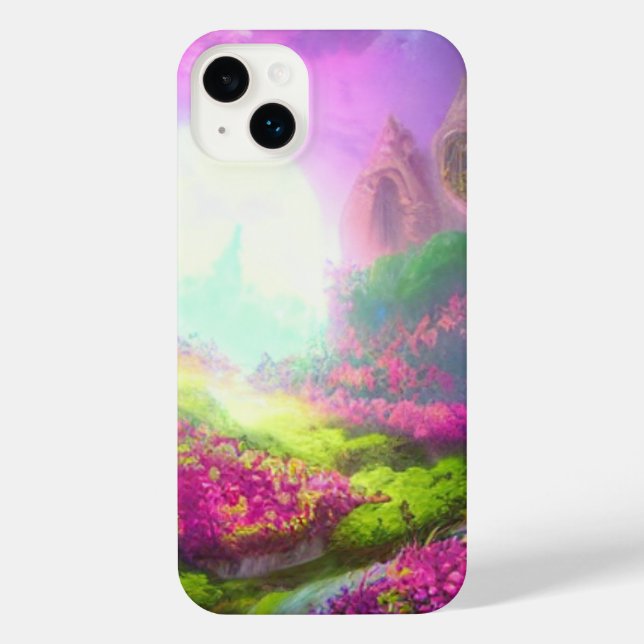 Coque iPhone Jardin enchanté avec soleil brillant (Verso)