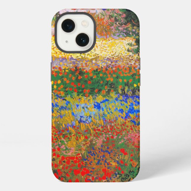 Coque iPhone Jardin fleuri de Vincent Van Gogh (Verso)
