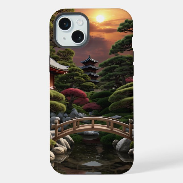 Coque iPhone Jardin japonais Sunset Series (Verso)