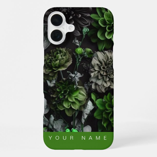 Coque iPhone Jardin Noir Vert (Verso)