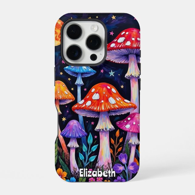 Coque iPhone Jardin Psychedelique au Clair de Lune (Verso)