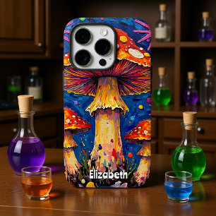 Coque iPhone 16 Pro Jardin Psychedélique en Explosion Stellaire