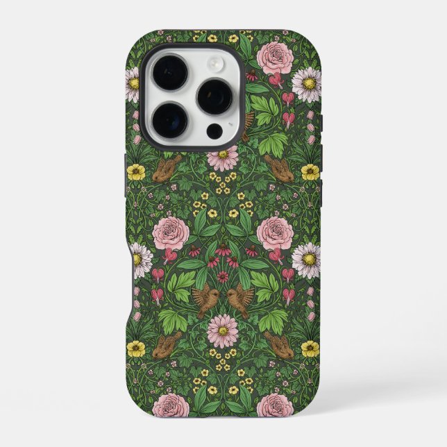 Coque iPhone Jardin sauvage en vert (Verso)