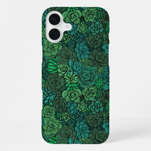 Coque iPhone Jardin succulent en vert (Verso)