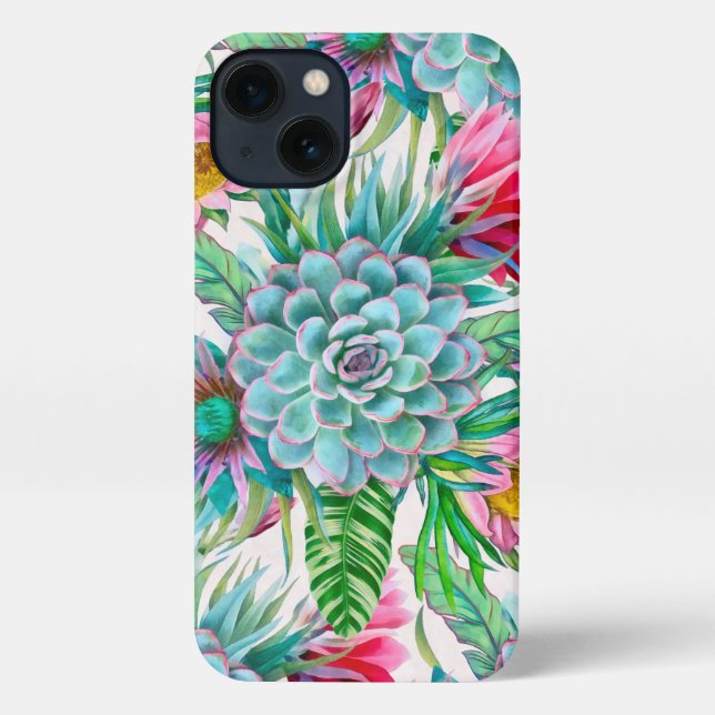 Coque iPhone Jardin tropical Succulent (Verso)