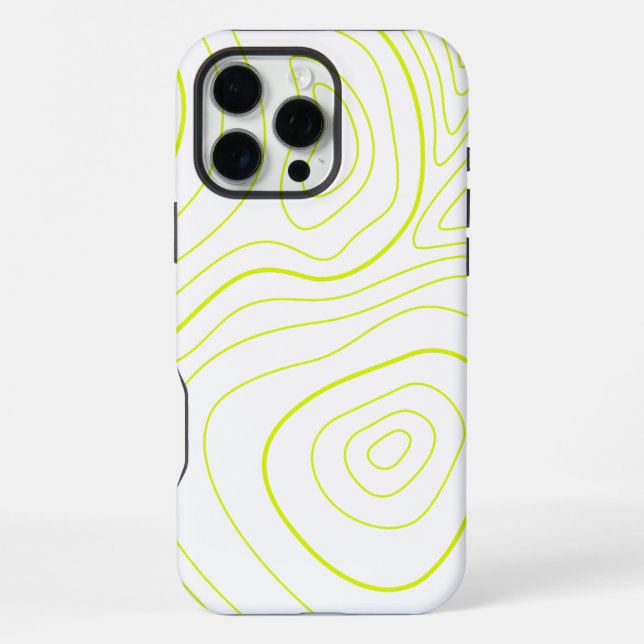 Coque iPhone jaune beau abstrait (Verso)