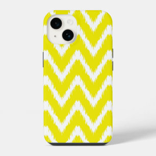 Coque Pour iPhone 14 Jaune doré Ikat Chevrons Asian Moods