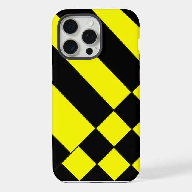 Coque iPhone Jaune et Noir (Verso)