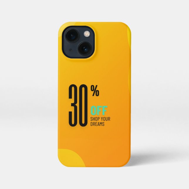 Coque iPhone Jaune "Faites vos rêves"  (Verso)