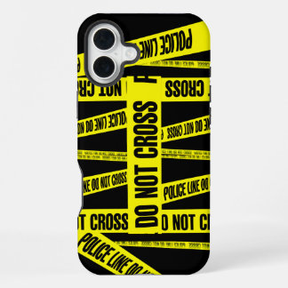 Coque iPhone 16 Plus Jaune ne transcendez pas la scène de crime Zones d