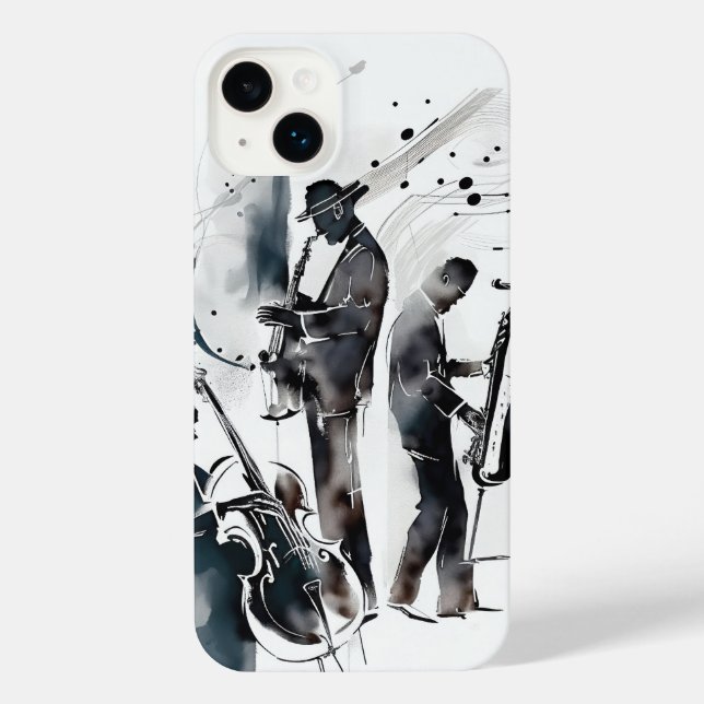 Coque iPhone Jazz Music Band Saxophone Player Musicien (Verso)