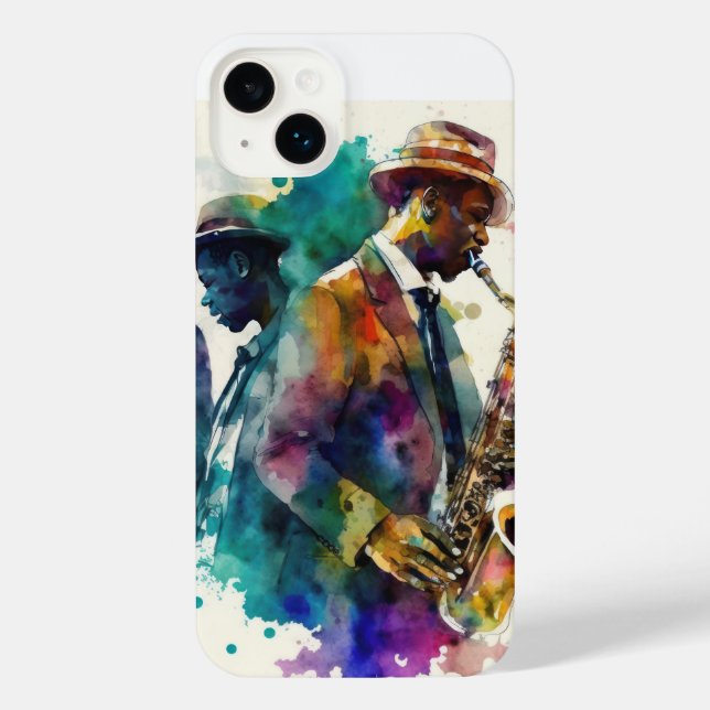 Coque iPhone Jazz Music Band Saxophone Player Musicien (Verso)