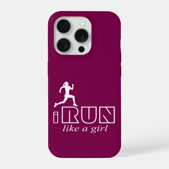 Coque iPhone Je cours comme une fille (Verso)