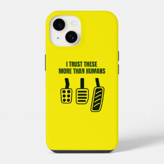 Coque Pour iPhone 14 Je fais plus confiance à ceux-ci que les humains i