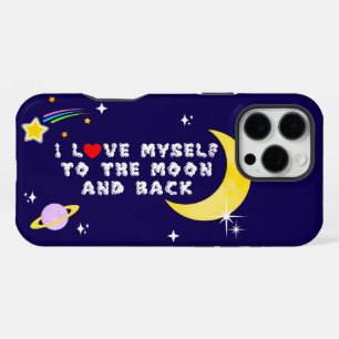 Coque iPhone 16 Pro Max Je m'aime jusqu'à la lune et retour Affirmation po