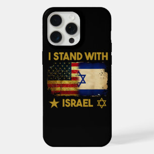 Coque iPhone 15 Pro Max Je me tiens avec Israël T-shirt Je me tiens avec I