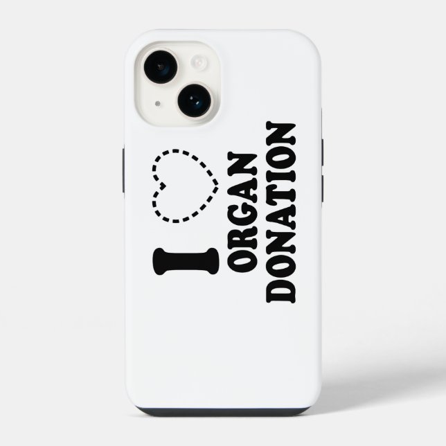 Coque iPhone Je {MISSING HEART} DON D'ORGANE (Verso)