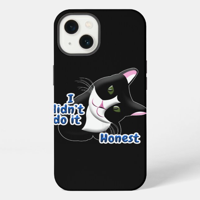Coque iPhone Je ne l'ai pas fait Chat (Verso)