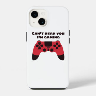 Coque Pour iPhone 14 Je ne peux pas vous entendre Jouer amusant joueur