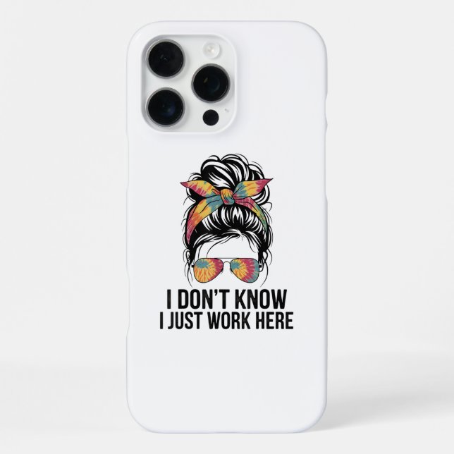 Coque iPhone Je ne sais pas je travaille juste ici citations dr (Verso)