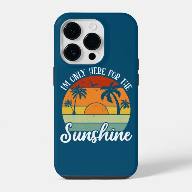 Coque iPhone Je ne suis ici que pour le soleil, les ondes estiv (Verso)