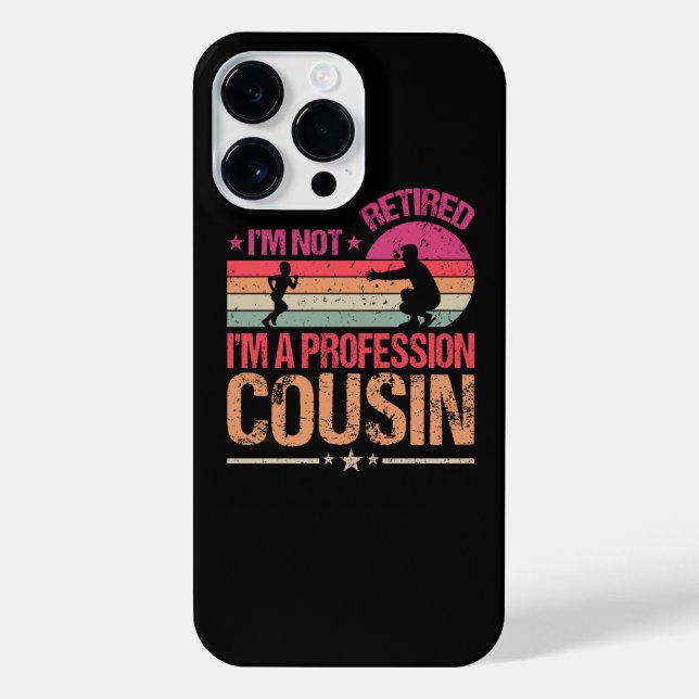 Coque iPhone Je ne suis pas à la retraite Je suis un cousin pro (Verso)