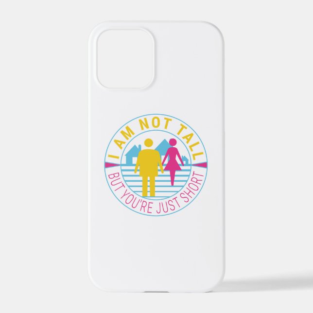 Coque iPhone Je ne suis pas grand mais vous êtes juste court (Verso)