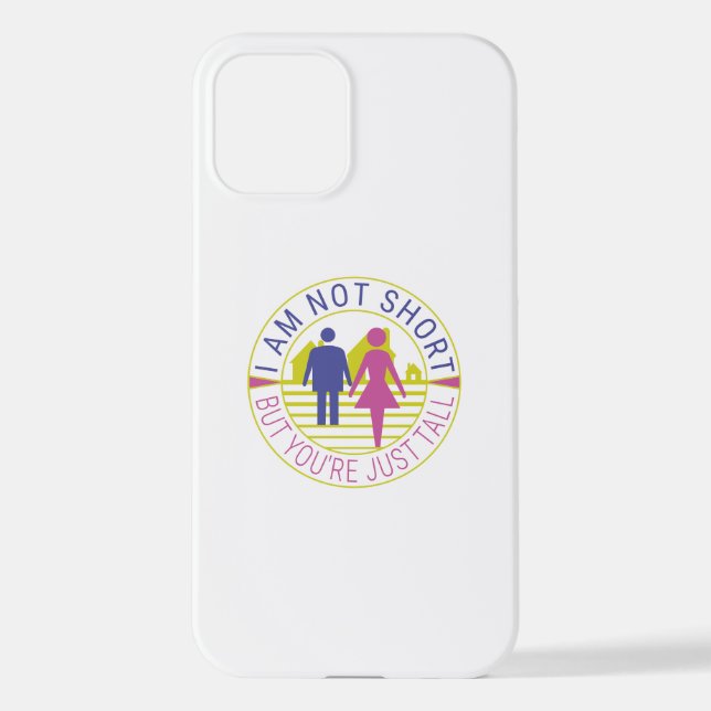 Coque iPhone Je ne suis pas petit mais tu es juste grand. (Verso)