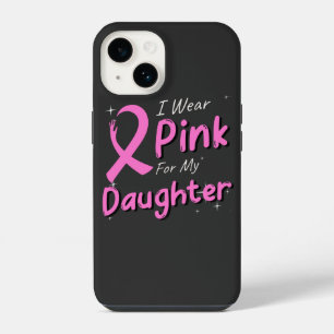 Coque Pour iPhone 14 Je Porte du Rose Pour Ma Fille
