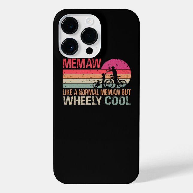 Coque iPhone Je suis Biker Memaw Fête des pères Wheely Glacière (Verso)