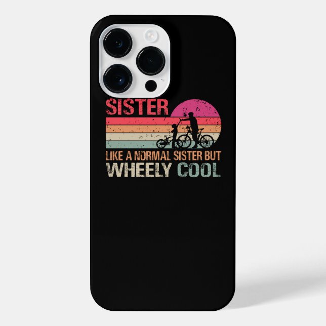 Coque iPhone Je suis Biker Soeur Fête des pères Wheely Glacière (Verso)