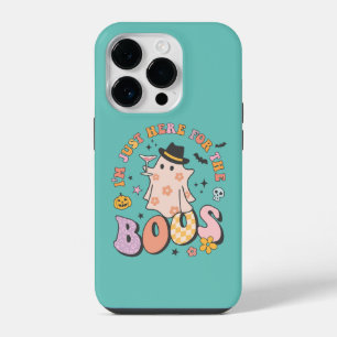Coque Pour iPhone 14 Plus Je suis juste ici pour le Boos, Retro Super Hallow
