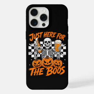 Coque iPhone 15 Pro Max Je suis juste là pour le squelette d'Halloween Boo