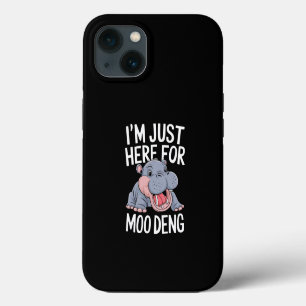 Etui iPhone 13 Je suis juste là pour Moo Deng adorable bébé hippo