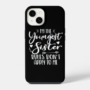 Coque Pour iPhone 14 Je suis la plus jeune soeur Sarcasm Lover mignonne