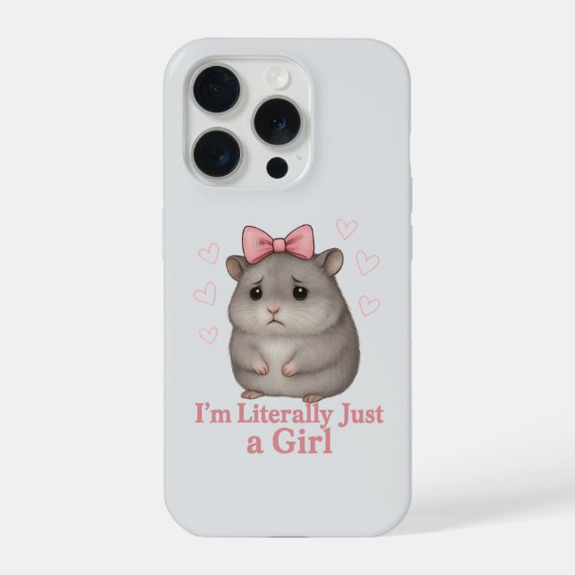 Coque iPhone Je suis littéralement juste une fille triste hamst (Verso)