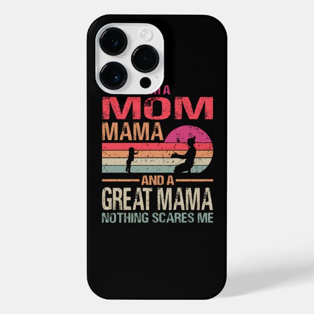 Coque iPhone Je suis maman maman et une grande maman rien ne me (Verso)