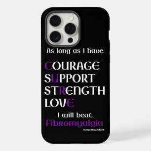 Coque iPhone 15 Pro Max Je vais vaincre...la fibro